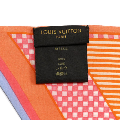 Louis Vuitton Silk Damier Aquarelle Bandeau Orange 3 of 3