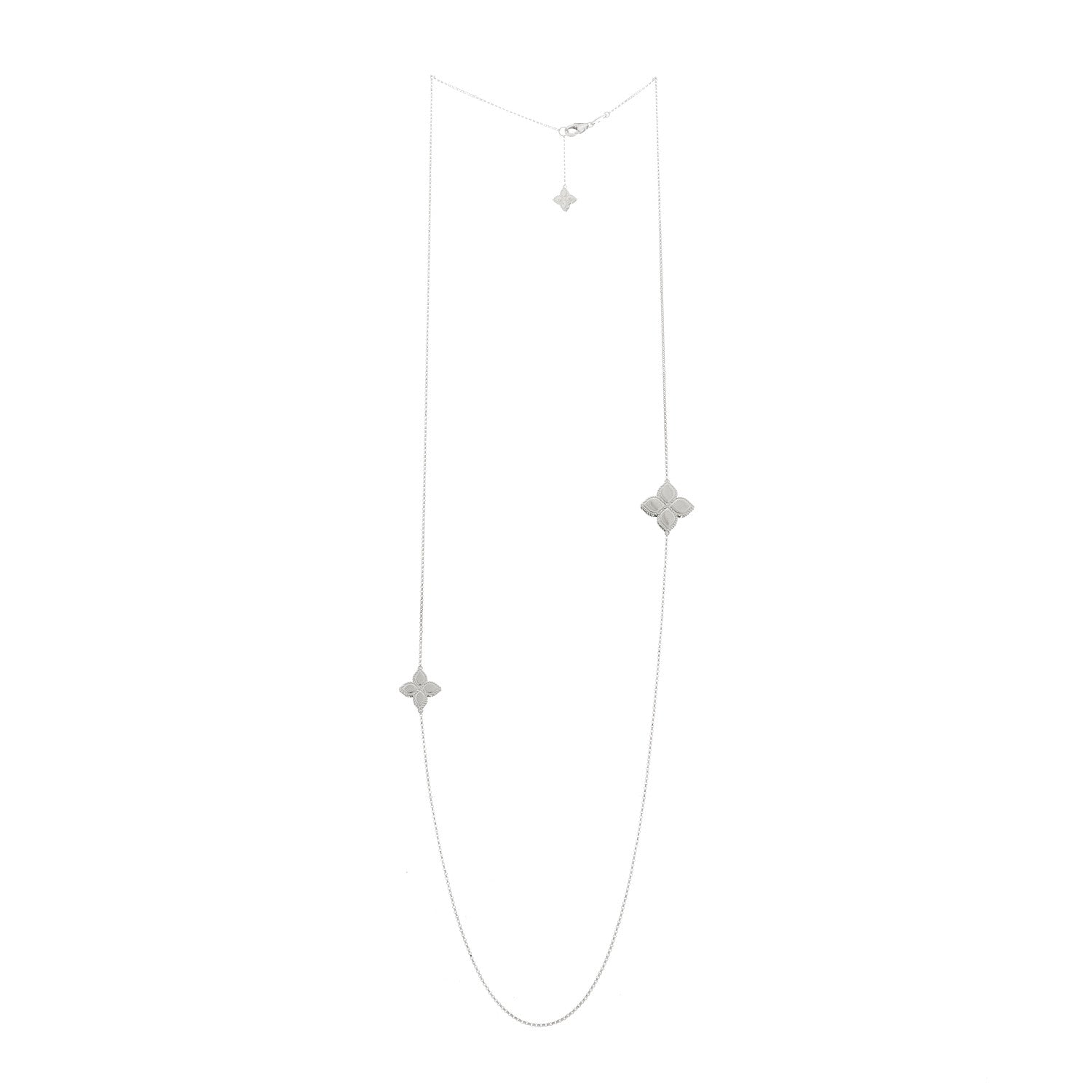 Roberto Coin 18K White Gold Love in Verona Flower Necklace 3 of 5