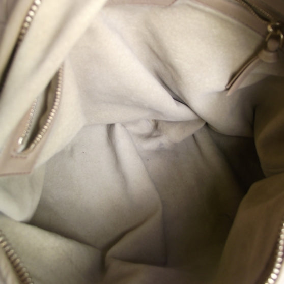 Leather Woven Hobo Camel