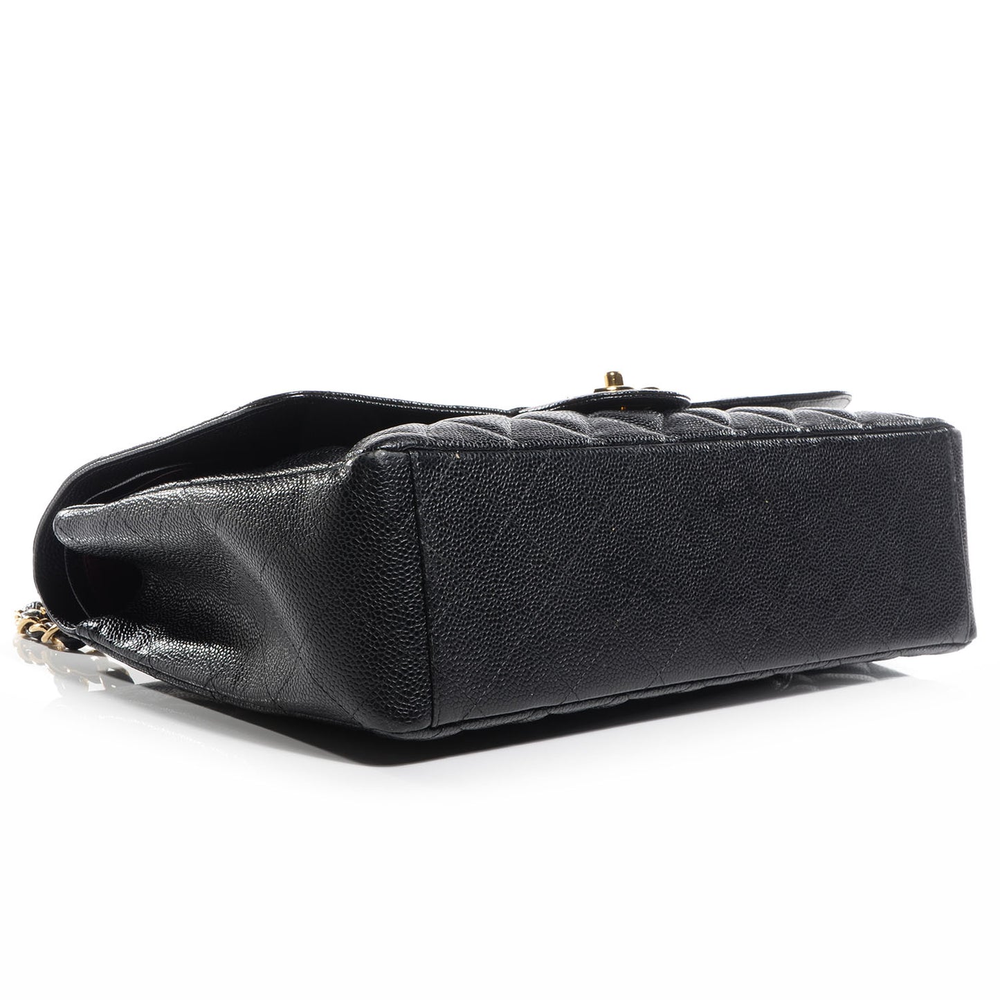 Caviar Quilted Maxi Double Flap Black