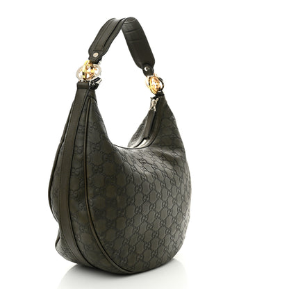 Gucci Guccissima Medium GG Twins Hobo Olive Green 3 of 18
