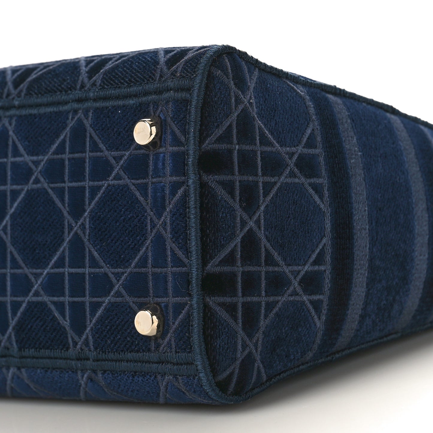 Velvet Cannage Medium Lady D-Lite Blue
