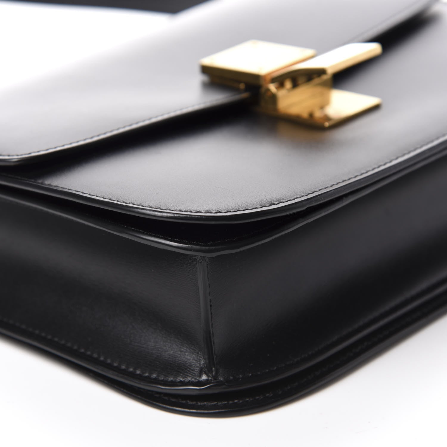 Celine Box Calfskin Medium Classic Box Flap Bag Black 6 of 13