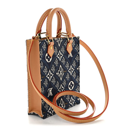 Louis Vuitton Jacquard Since 1854 Petit Sac Plat Blue 3 of 10
