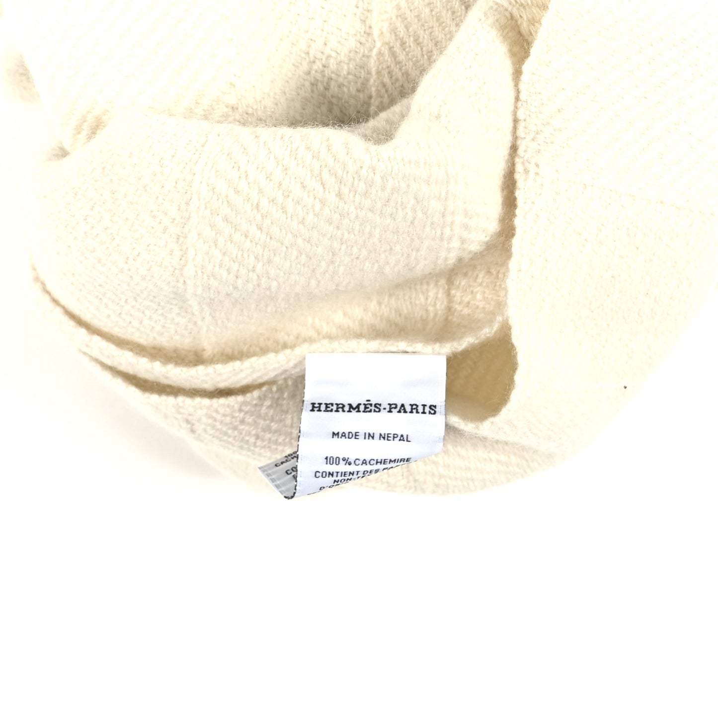 Cashmere Fringe Rayee H Stole Blanc Casse
