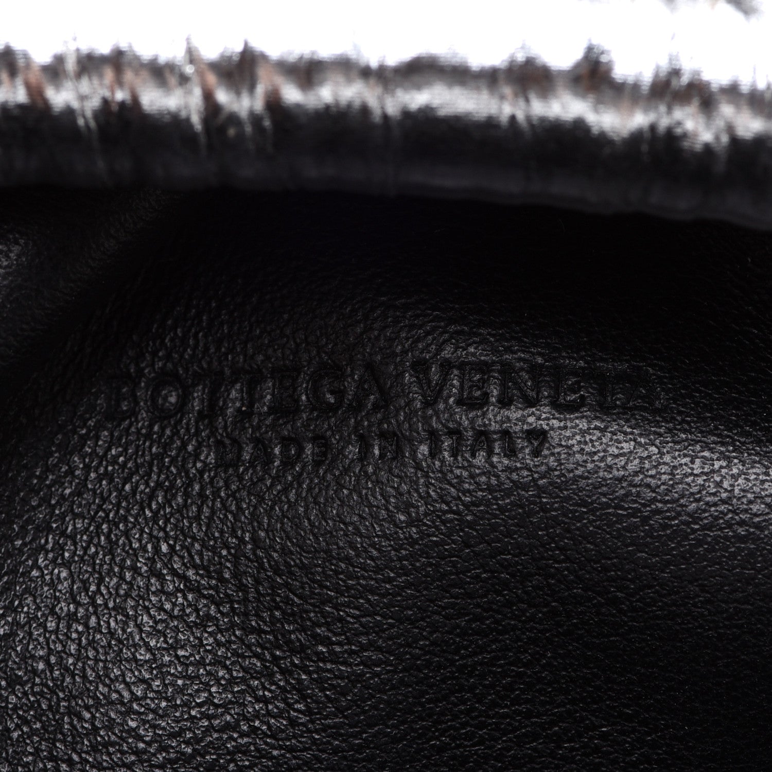 Bottega Veneta Metallic Bark Calfskin The Mini Pouch Silver 6 of 10