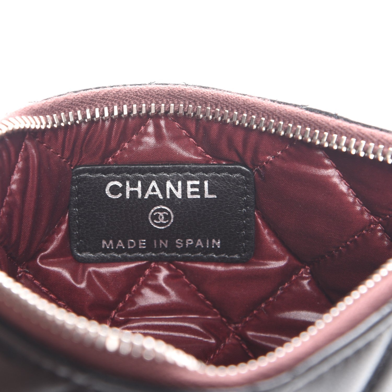 Chanel Lambskin Quilted Small Cosmetic Case Black 6 of 8