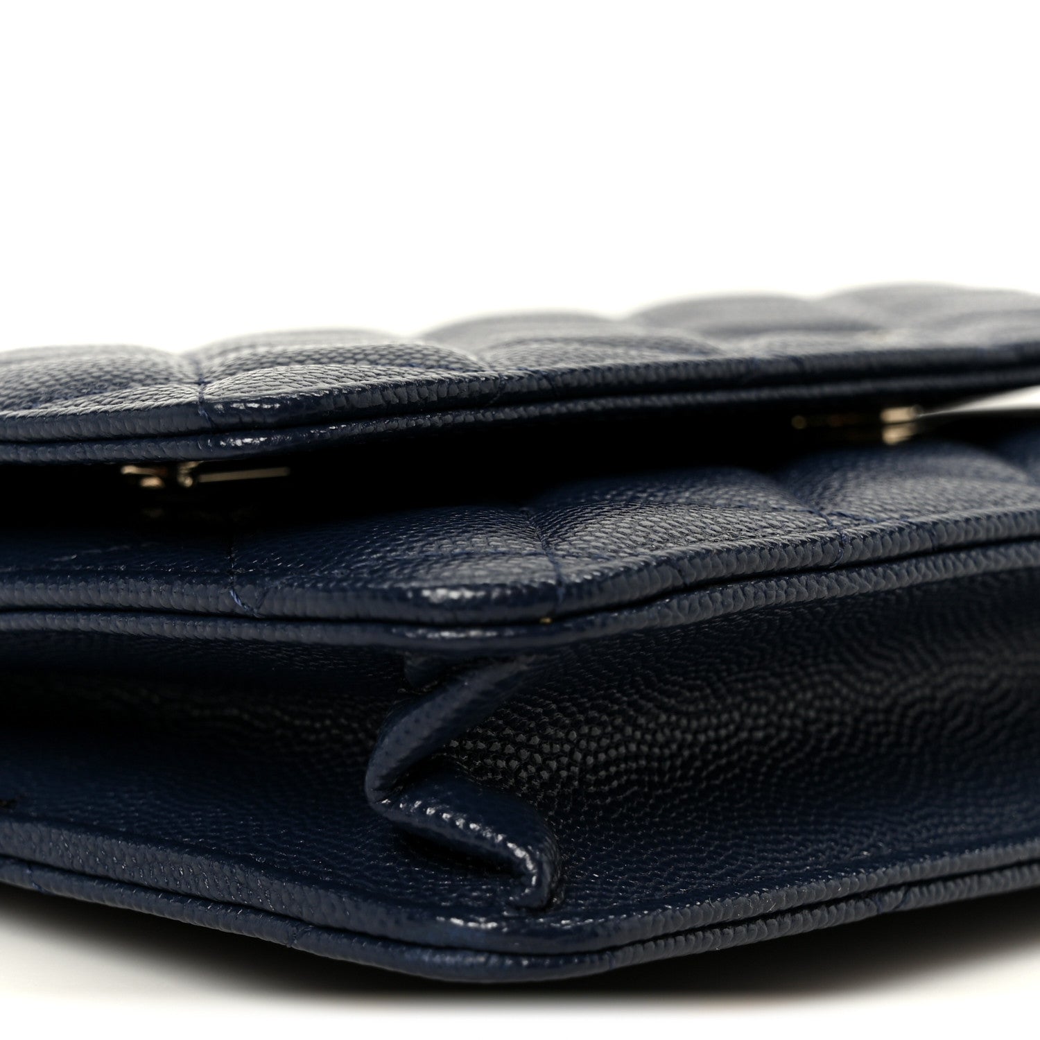 Chanel Caviar Quilted Wallet on Chain WOC Navy Blue 10 of 12