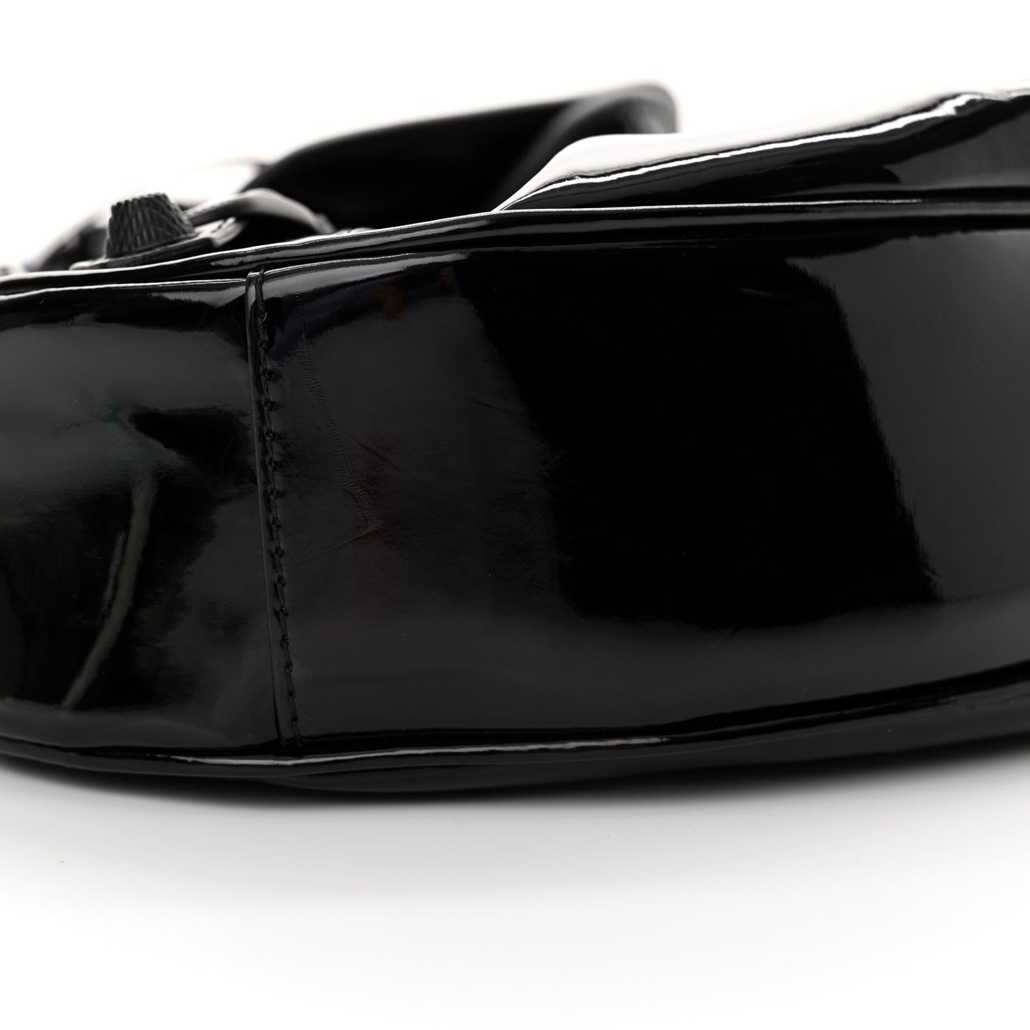 Patent Arena Small Le Cagole Shoulder Bag Black