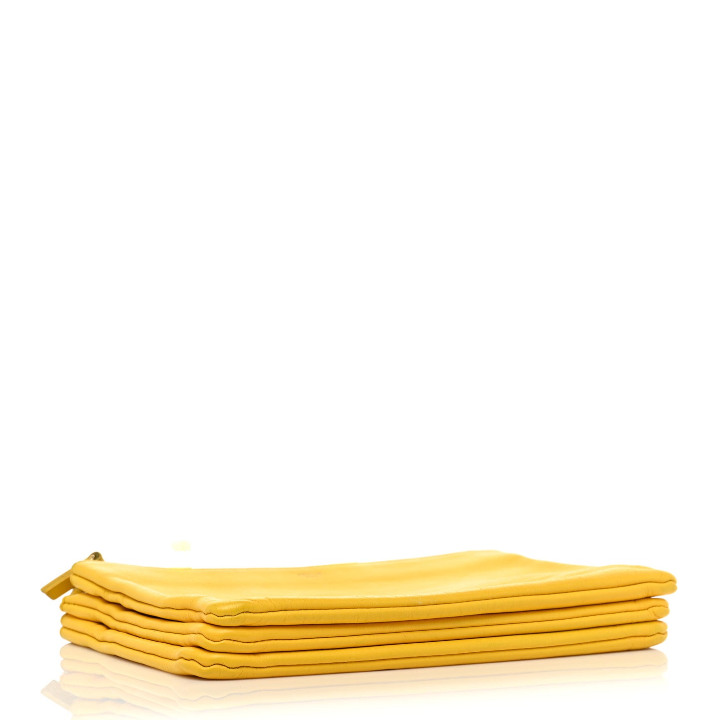 Lambskin Small Trio Crossbody Bag Fluo Yellow