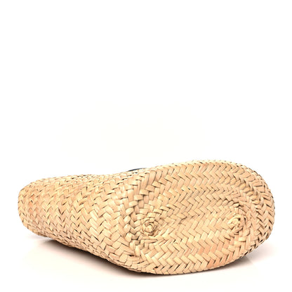 Celine Raffia Calfskin Triomphe Teen Panier Navy Blue 4 of 9