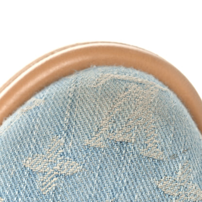 Louis Vuitton Monogram Washed Denim Aspen Platform Clog Mules 36 Blue 11 of 13
