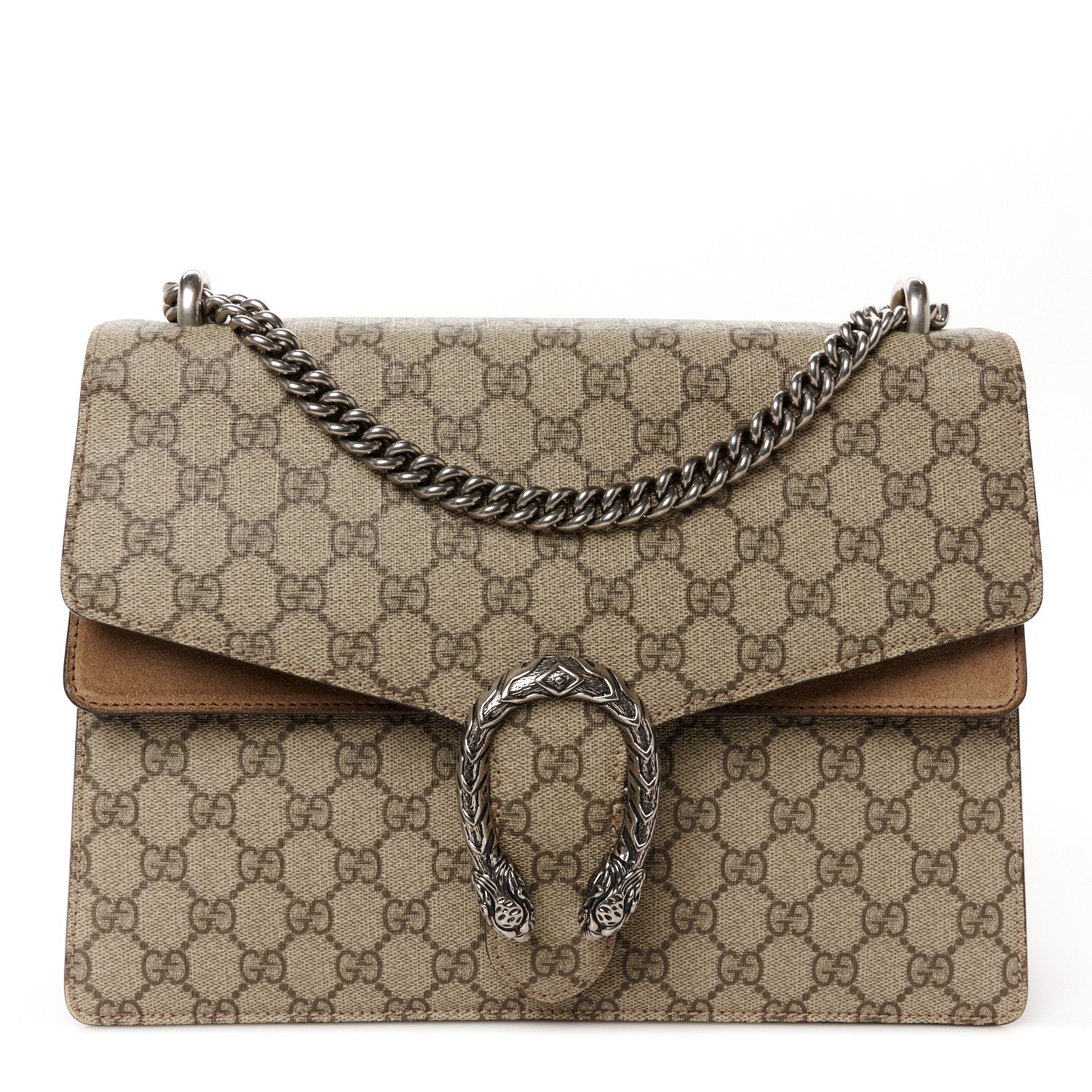 Gucci GG Supreme Monogram Medium Dionysus Shoulder Bag Taupe 1 of 10