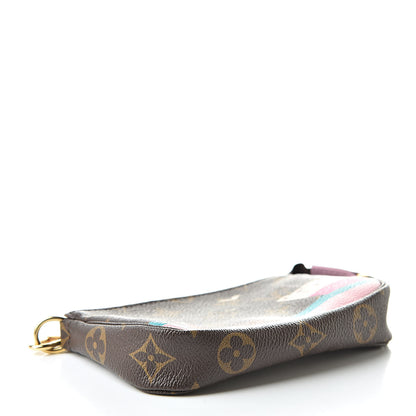Louis Vuitton Monogram 2016 Christmas Animation Mini Pochette Accessories Rose Ballerine 4 of 8