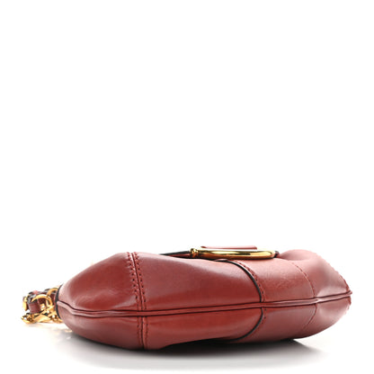 Gucci Calfskin Raccoon Tail Small Smilla Chain Bag Red 4 of 10