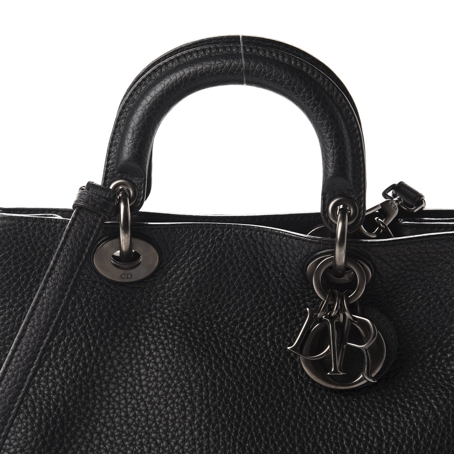 Christian Dior Bullcalf Mini Diorissimo Tote Black 9 of 9