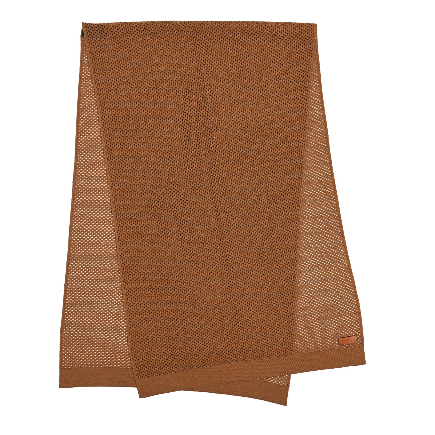 Hermes Cashmere Maille Filet Muffler Camel 2 of 3