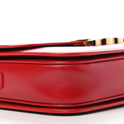 Celine Shiny Calfskin Medium Triomphe Red 8 of 10