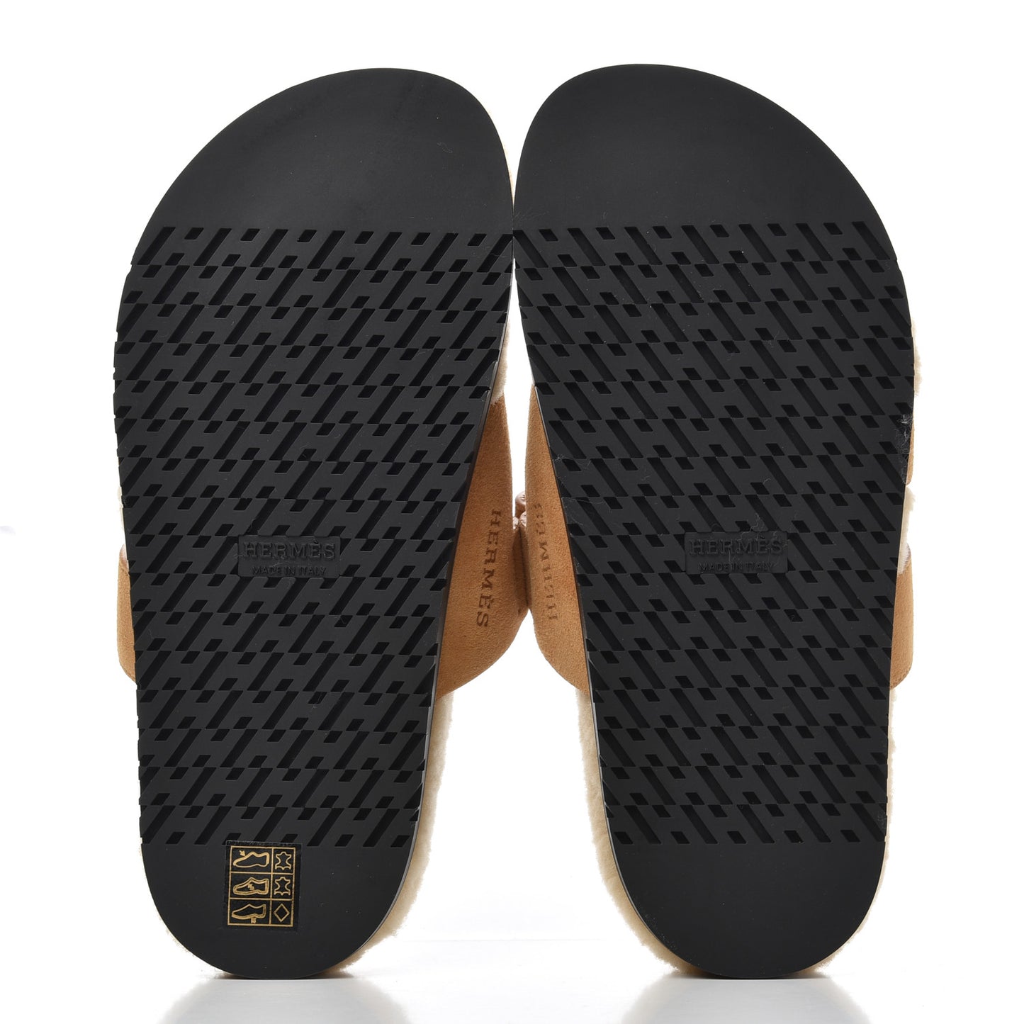 Suede Goatskin Woolskin Womens Chypre Sandals 37 Golden Beige