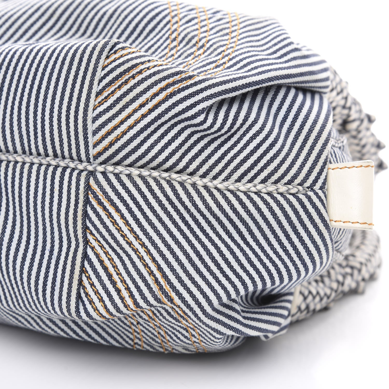 Fendi Denim Striped Spy Bowler Blue 8 of 12