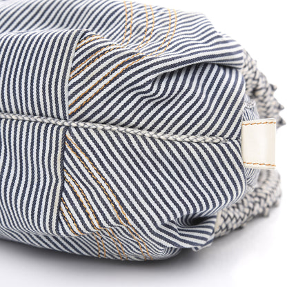 Fendi Denim Striped Spy Bowler Blue 8 of 12