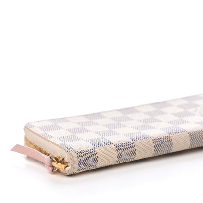 Louis Vuitton Damier Azur Clemence Wallet Rose Ballerine 8 of 12