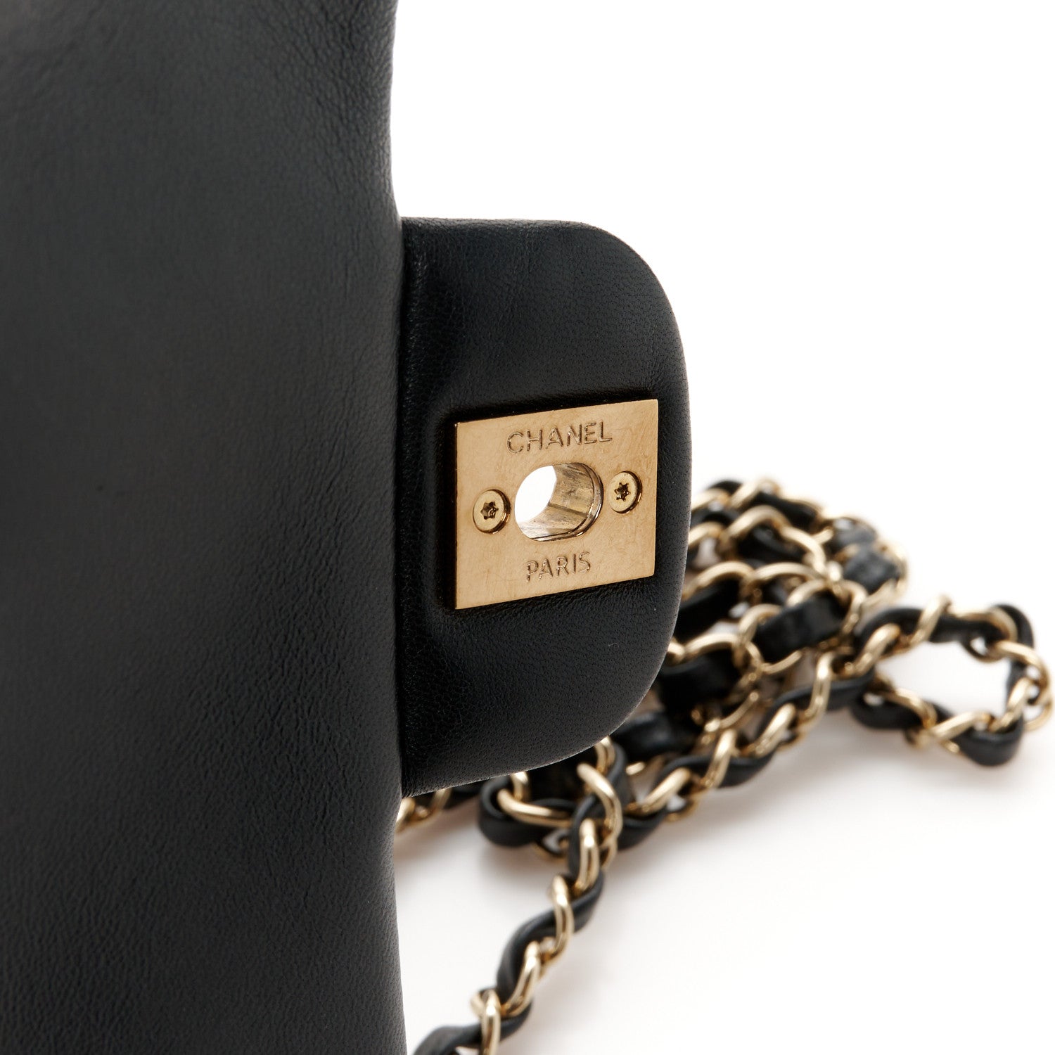 Chanel Lambskin Quilted Mini Rectangular Flap Black 6 of 11