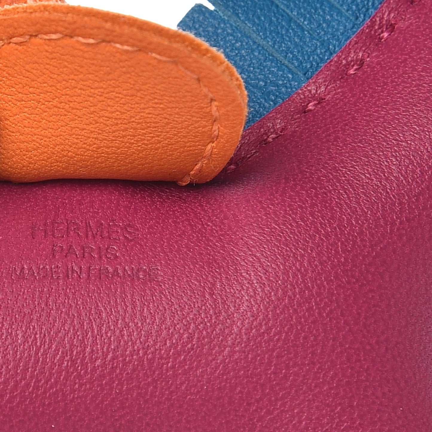 Milo Lambskin Grigri Rodeo Horse Bag Charm PM Tosca Bleu Izmir Orange