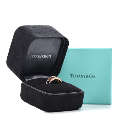 Tiffany 18K Rose Gold Diamond Atlas Open Pave Ring 49 4.75 5 of 5