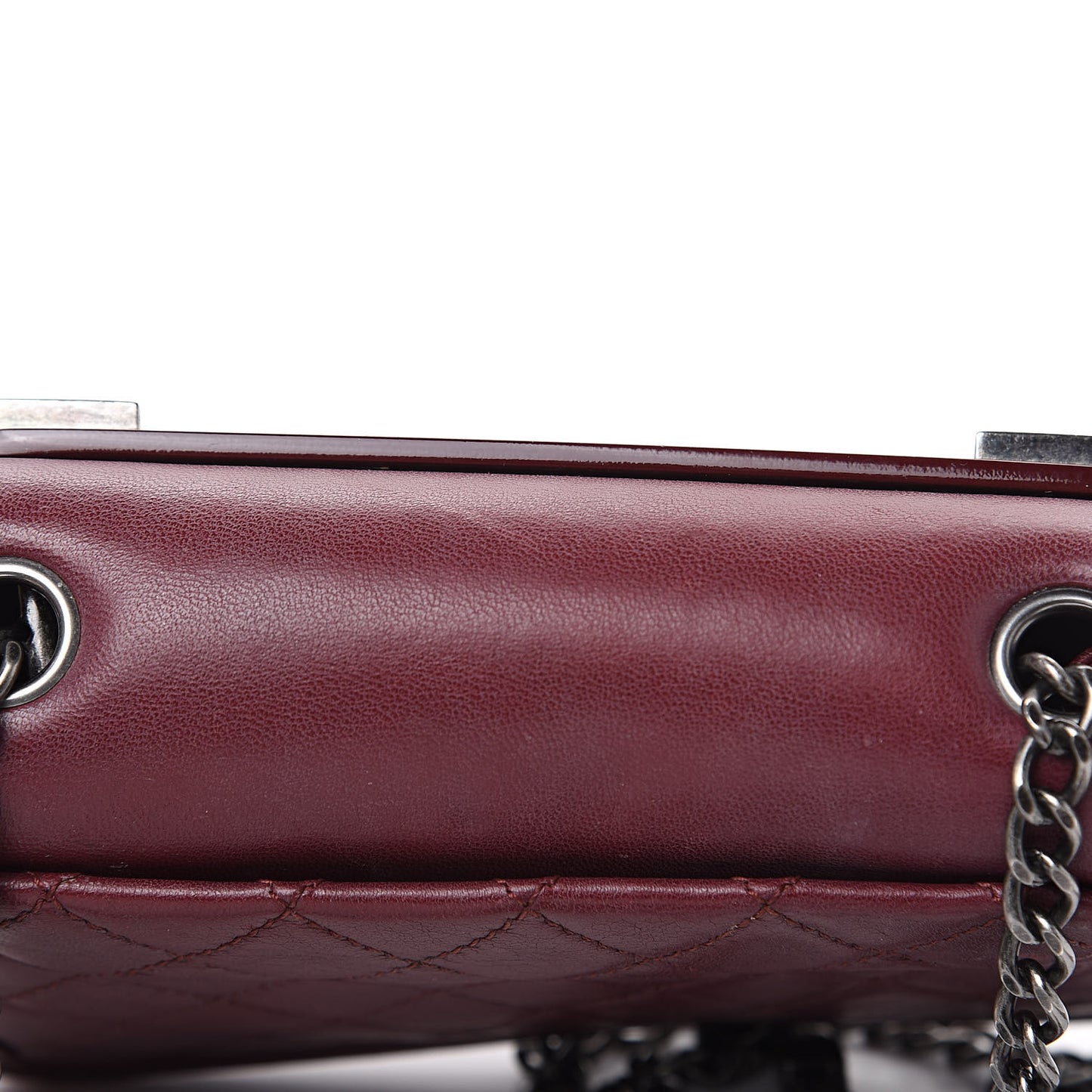 Lambskin Plexiglass Boy Brick Burgundy