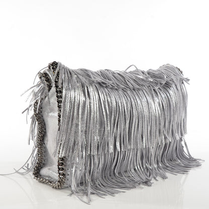 Stella McCartney Eco Suede Fringe Falabella Tote Platinum 3 of 8