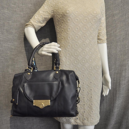 Louis Vuitton Calfskin Sac Louis Bleu 2 of 8