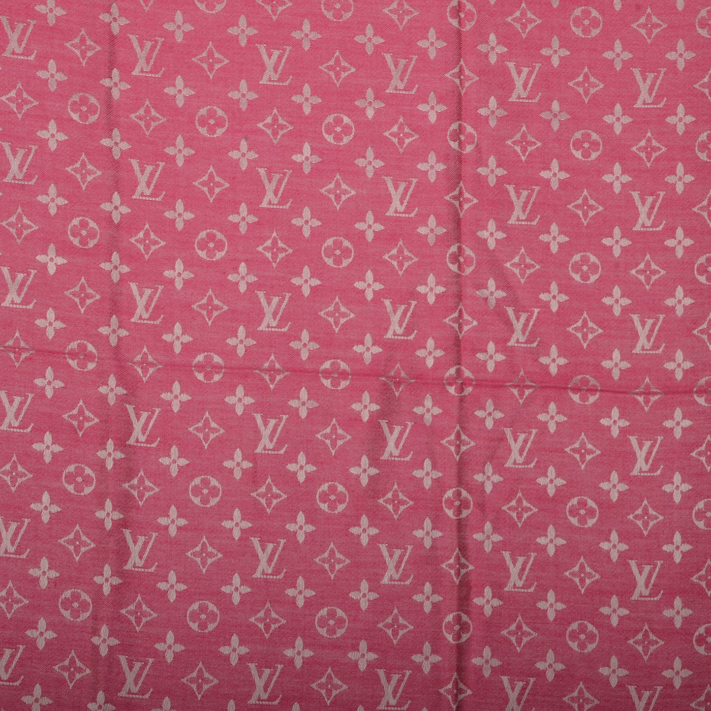 Wool Silk Monogram Denim Shawl Pivoine