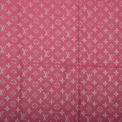 Louis Vuitton Wool Silk Monogram Denim Shawl Pivoine 1 of 5