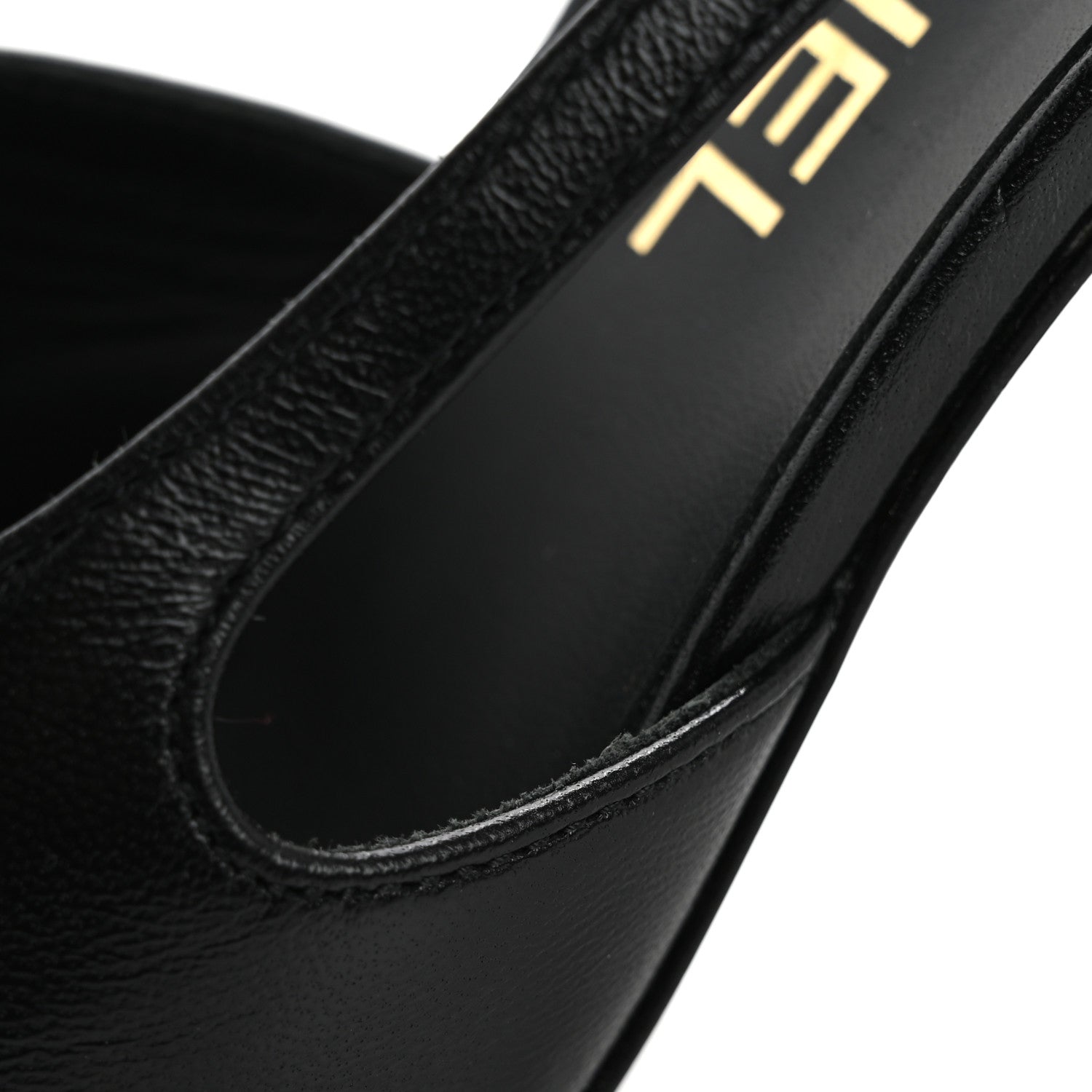 Chanel Lambskin Grosgrain Cap Toe CC Slingback Pumps 36 Black 12 of 13