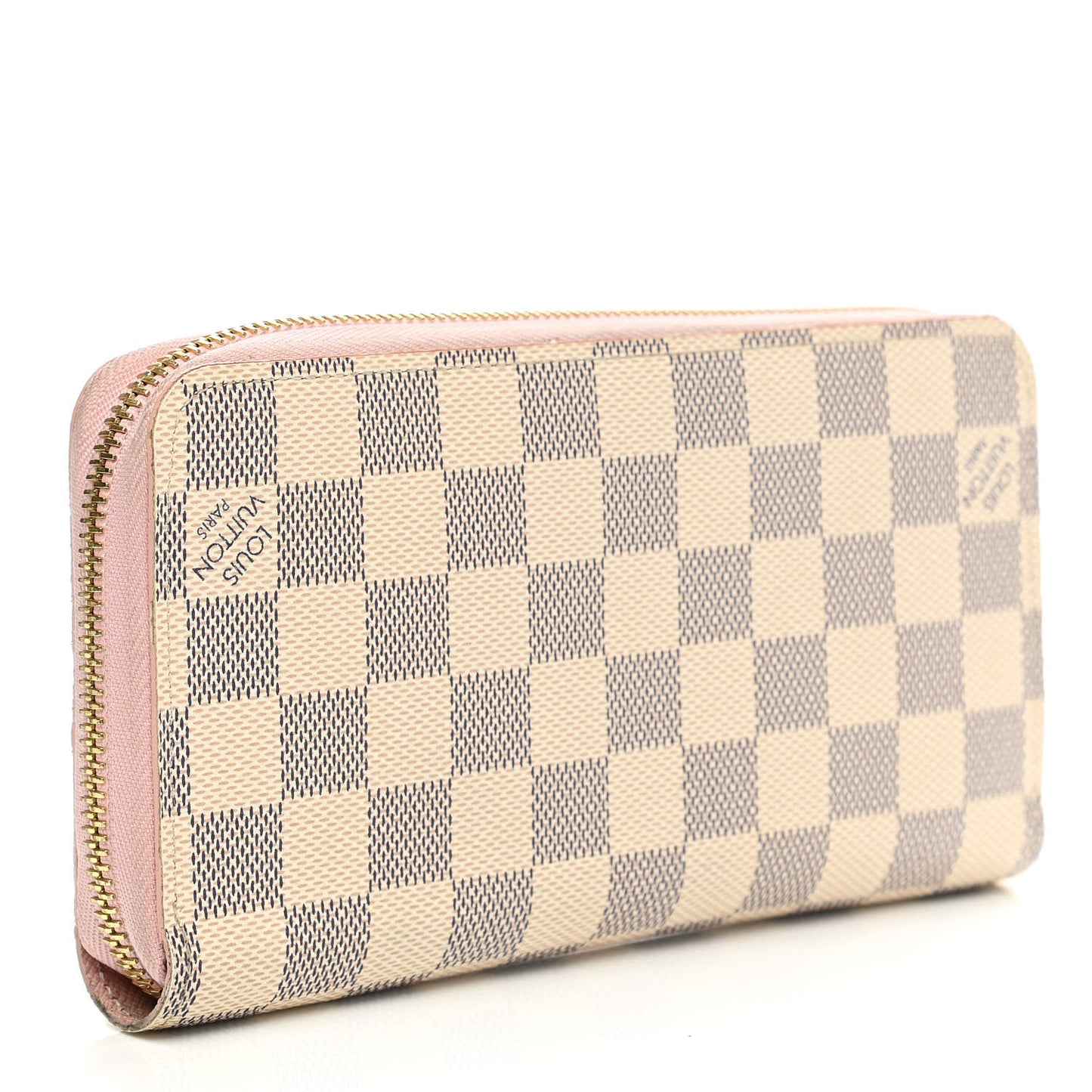 Damier Azur Zippy Wallet Rose Ballerine