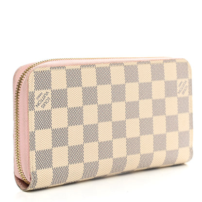 Louis Vuitton Damier Azur Zippy Wallet Rose Ballerine 3 of 11