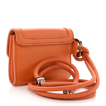 Christian Dior Smooth Calfskin Saddle Card Holder On Strap Orange 4 of 13