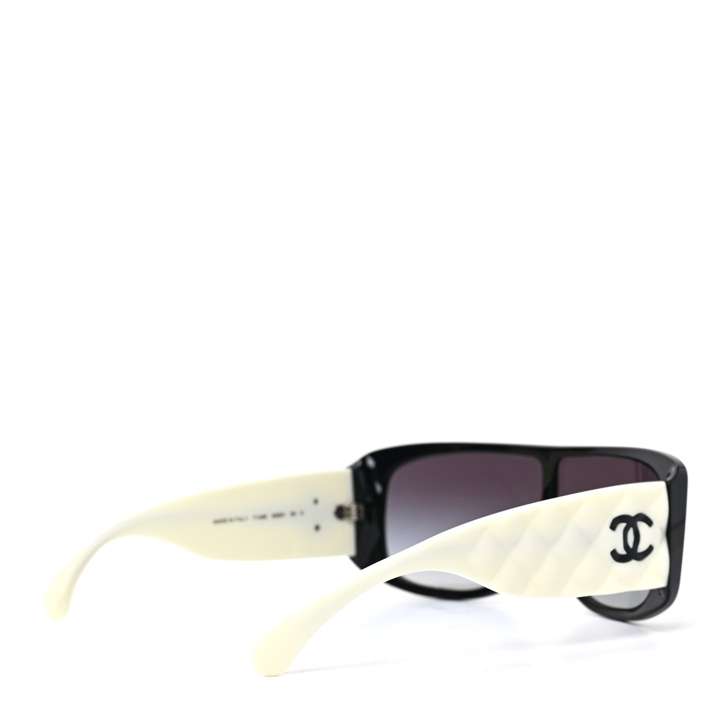 Acetate Shield Sunglasses 71466 White Black