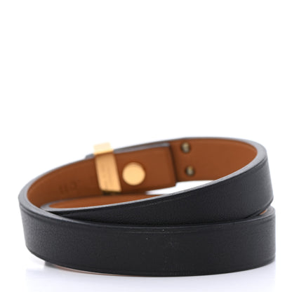 Hermes Swift Mini Dog Double Tour Bracelet T3 Black 3 of 6