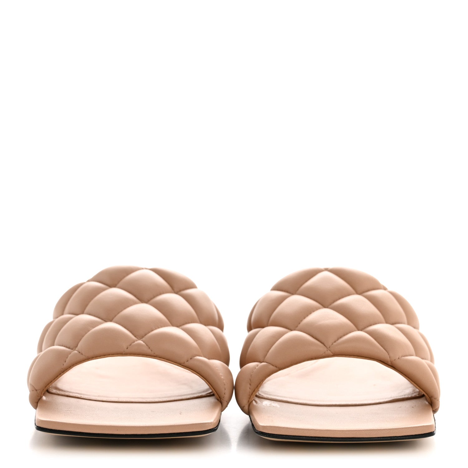 Bottega Veneta Nappa Matelasse Padded Flat Sandals 38.5 Cipria 3 of 10