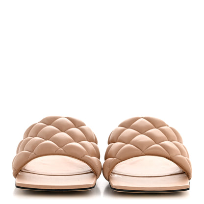 Bottega Veneta Nappa Matelasse Padded Flat Sandals 38.5 Cipria 3 of 10