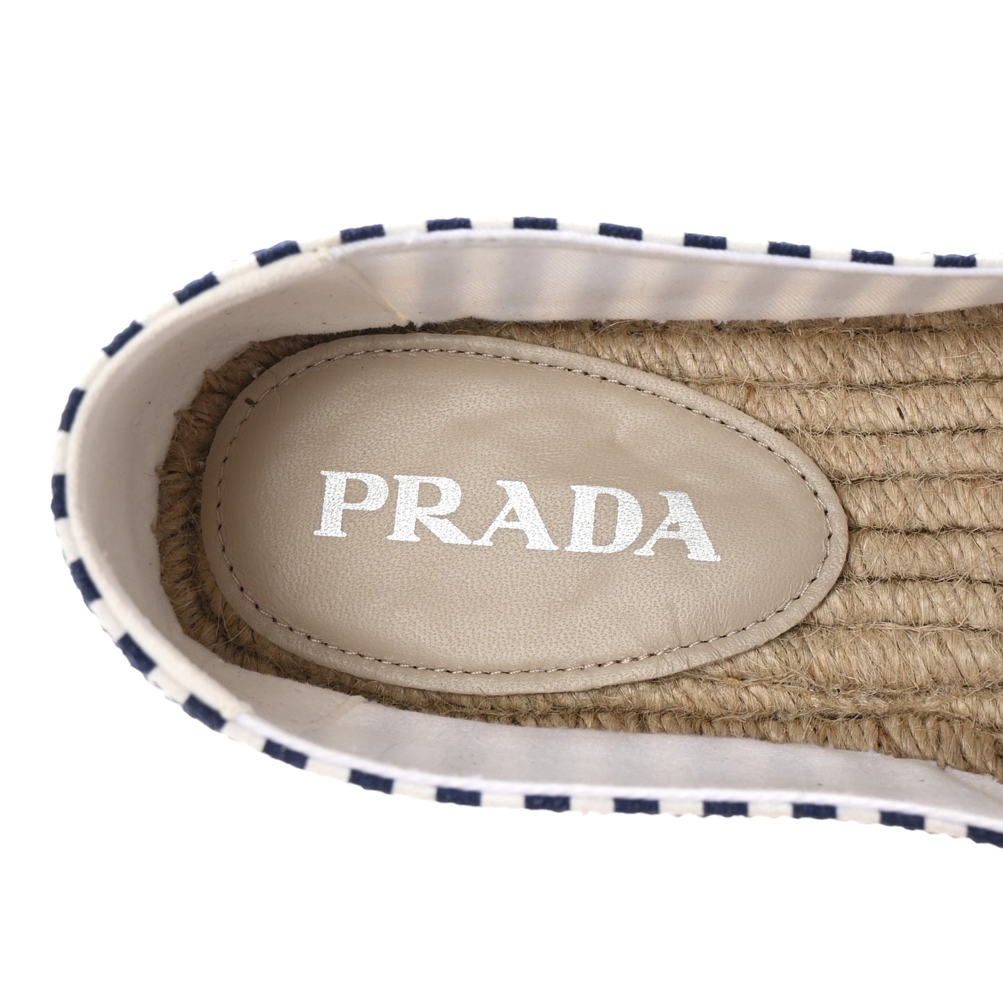 Canvas Striped Triangle Logo Saint Tropez Espadrilles 39 White Blue