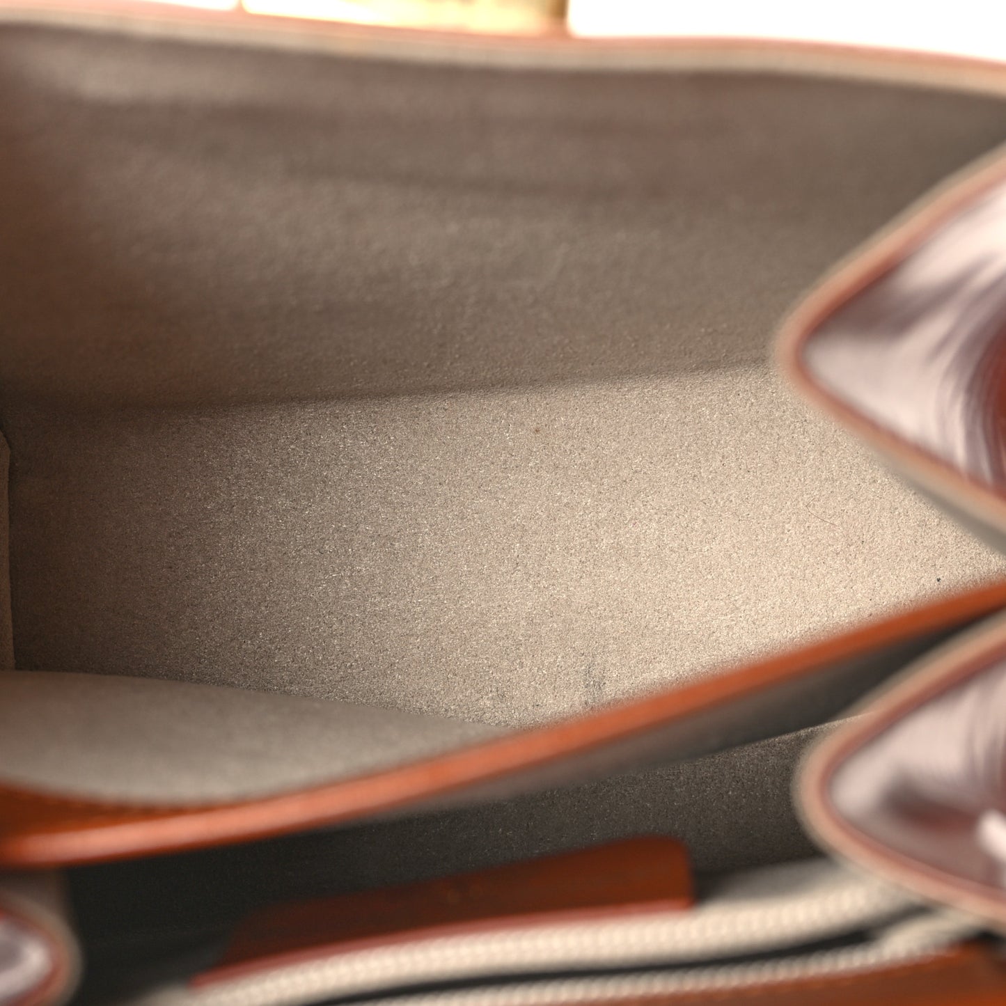 Brushed Off Calfskin Small Iconic Top Handle Cuoio