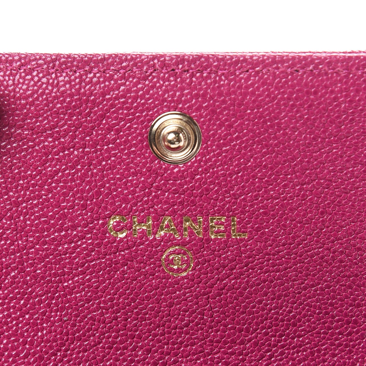 Caviar Quilted Boy Card Holder Wallet Fuchsia