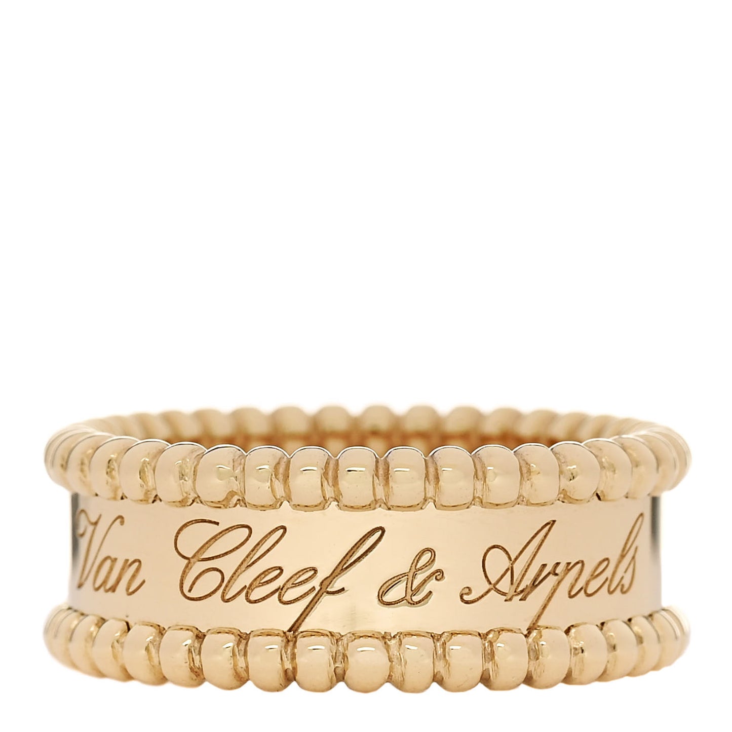 18K Yellow Gold Perlee Signature Ring 54 6.75