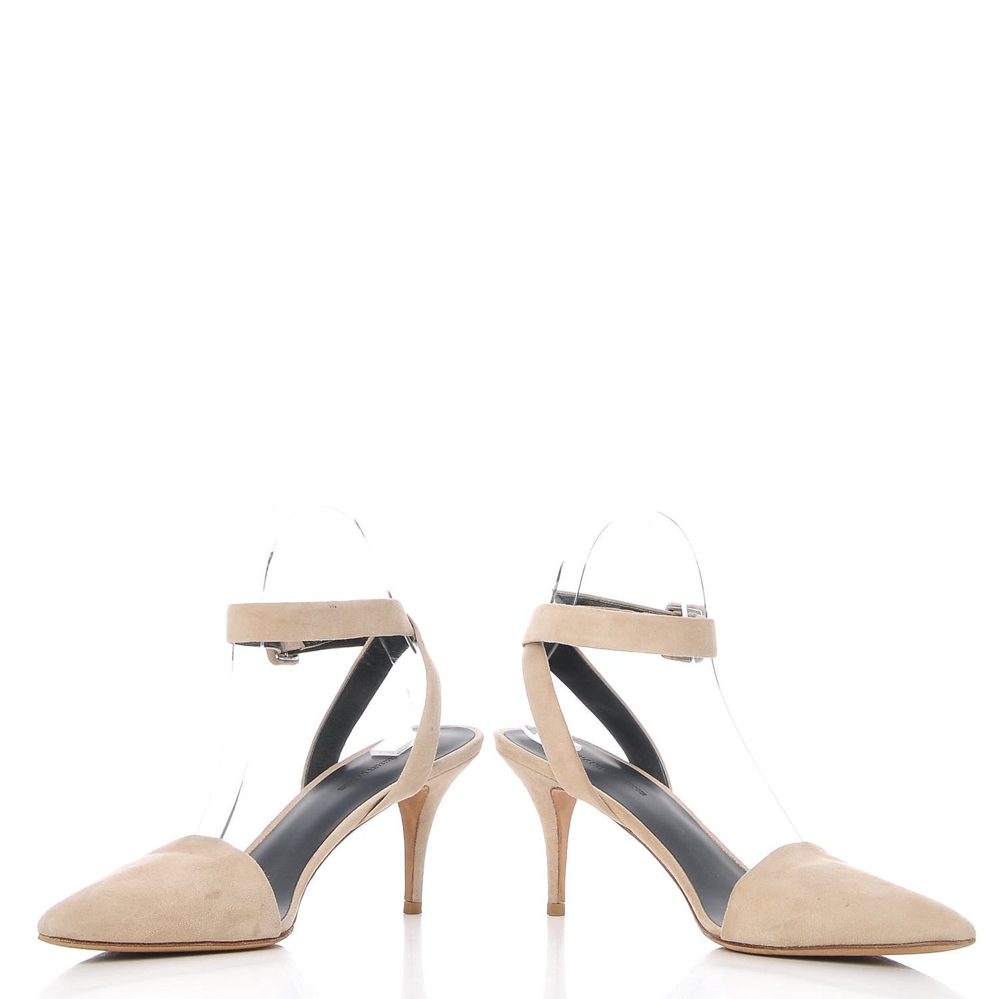 Suede Lovisa Ankle Strap Pumps 38 Beige