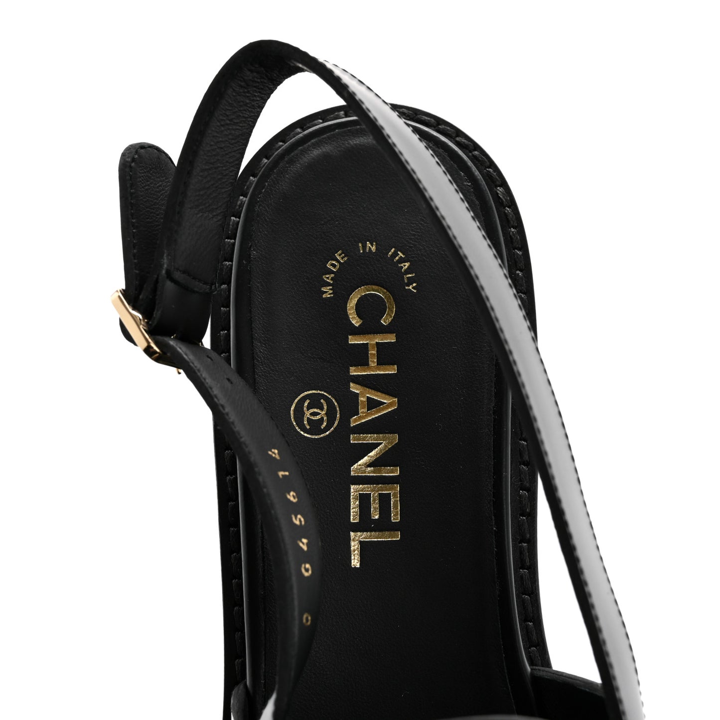 Calfskin Crystal Slingback Loafers 39 Black