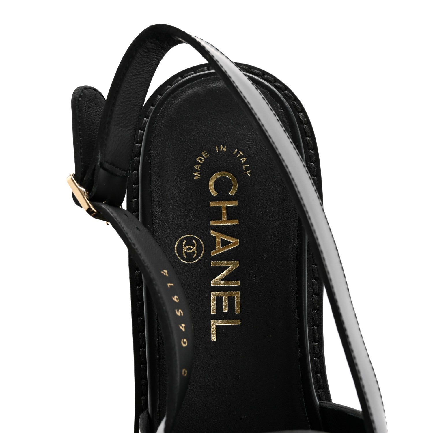 Chanel Calfskin Crystal Slingback Loafers 39 Black 7 of 10