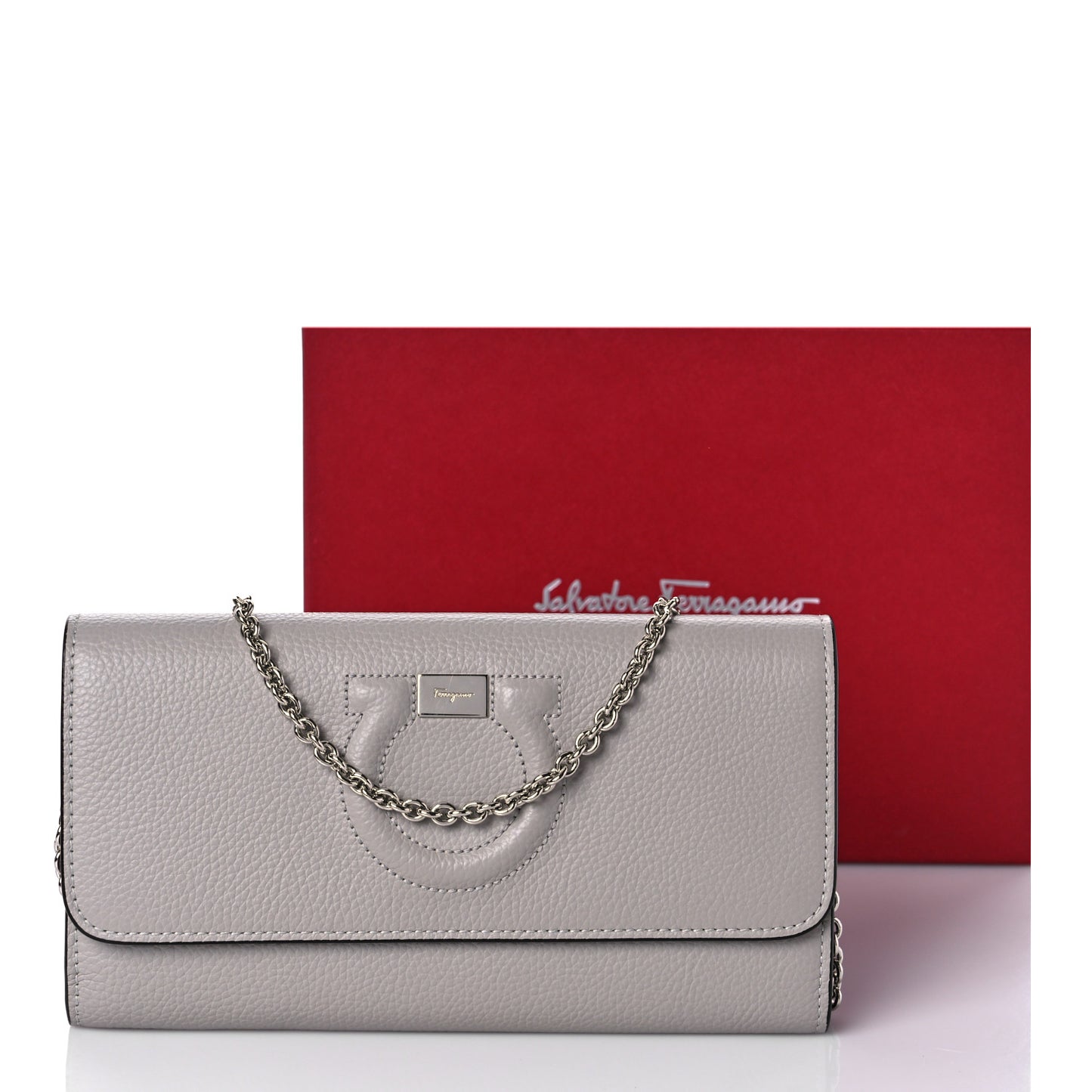 Calfskin City Wallet On Chain Rhinoceros
